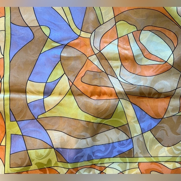 VINTAGE | ladies 100% silk, square, scarf - Picture 3 of 10